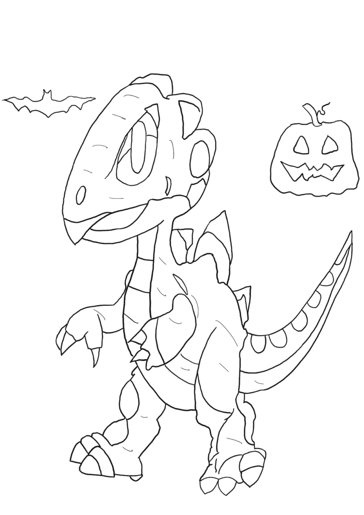 Dino_Halloween_Coloring 18